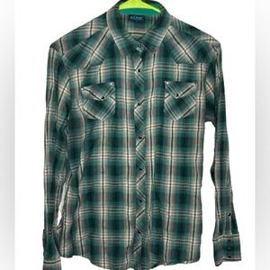 Kuhl Women's Green Plaid Shirt